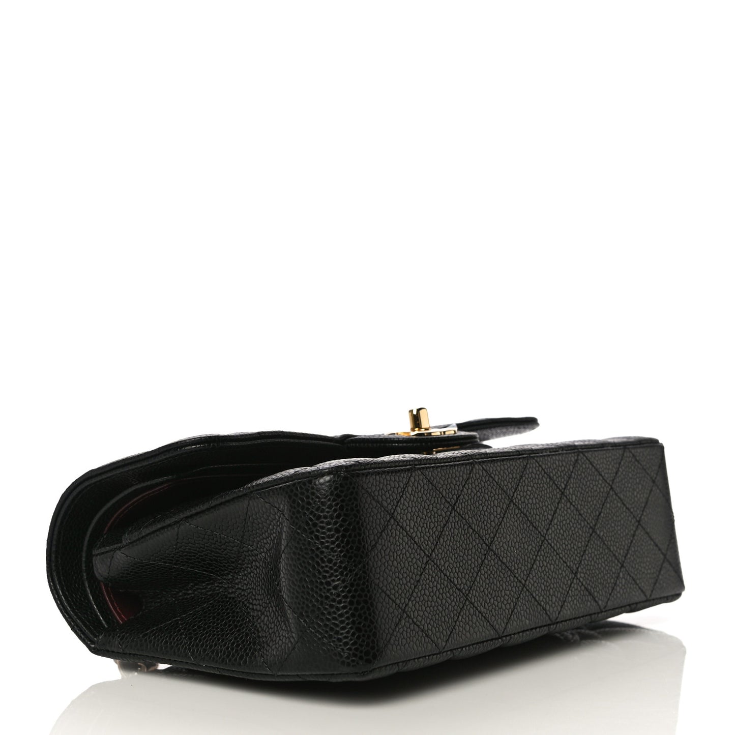 Caviar Quilted Small Double Flap Black