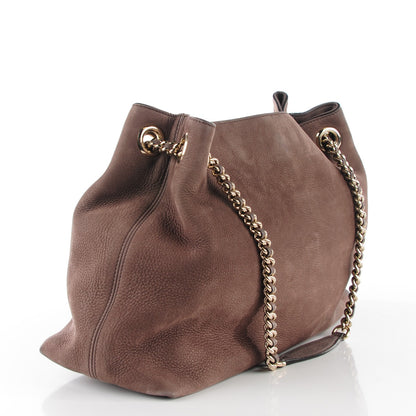 Gucci Vitello Range Medium Soho Chain Shoulder Bag Grey Field 3 of 7