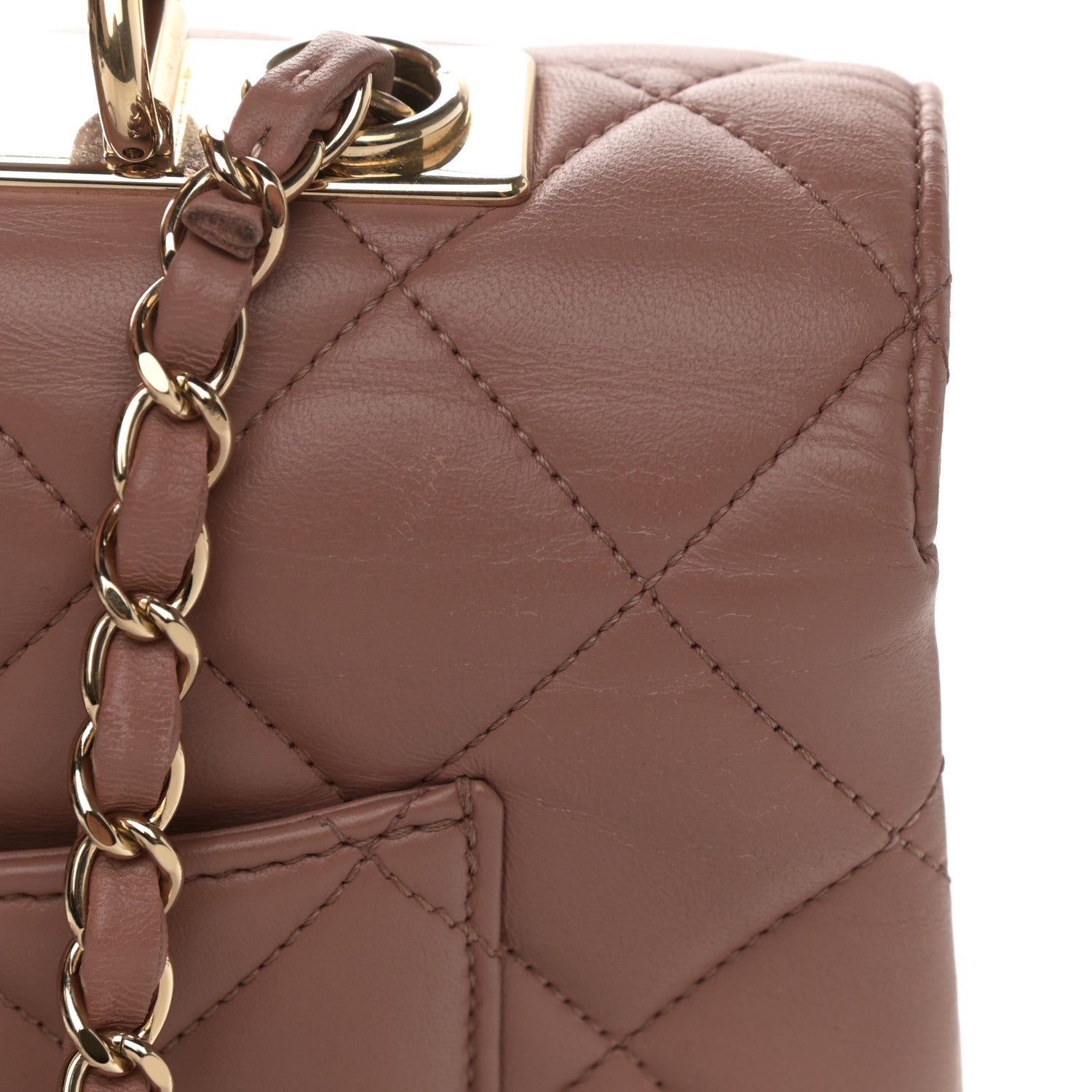 Chanel Lambskin Quilted Medium Trendy CC Flap Dual Handle Bag Nude 10 of 10