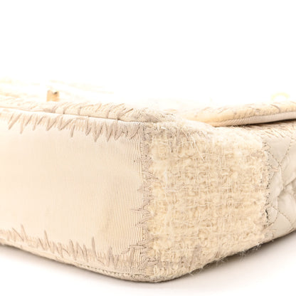 Chanel Tweed Patchwork Jumbo Single Flap White 10 of 13