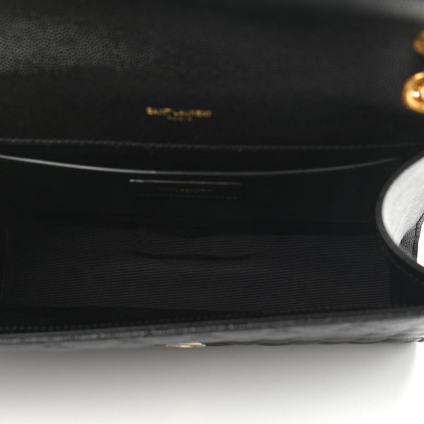 Grain De Poudre Textured Mixed Matelasse Triquilt Medium Monogram Satchel Black