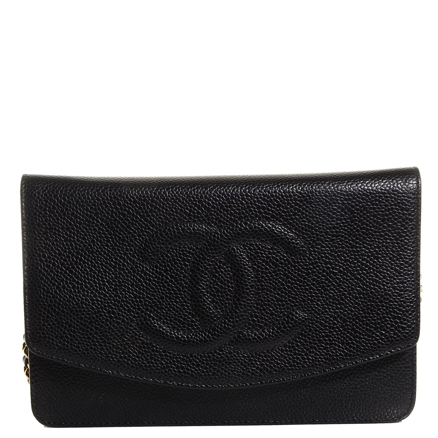 Chanel Caviar Timeless CC Wallet on Chain WOC Black 1 of 8
