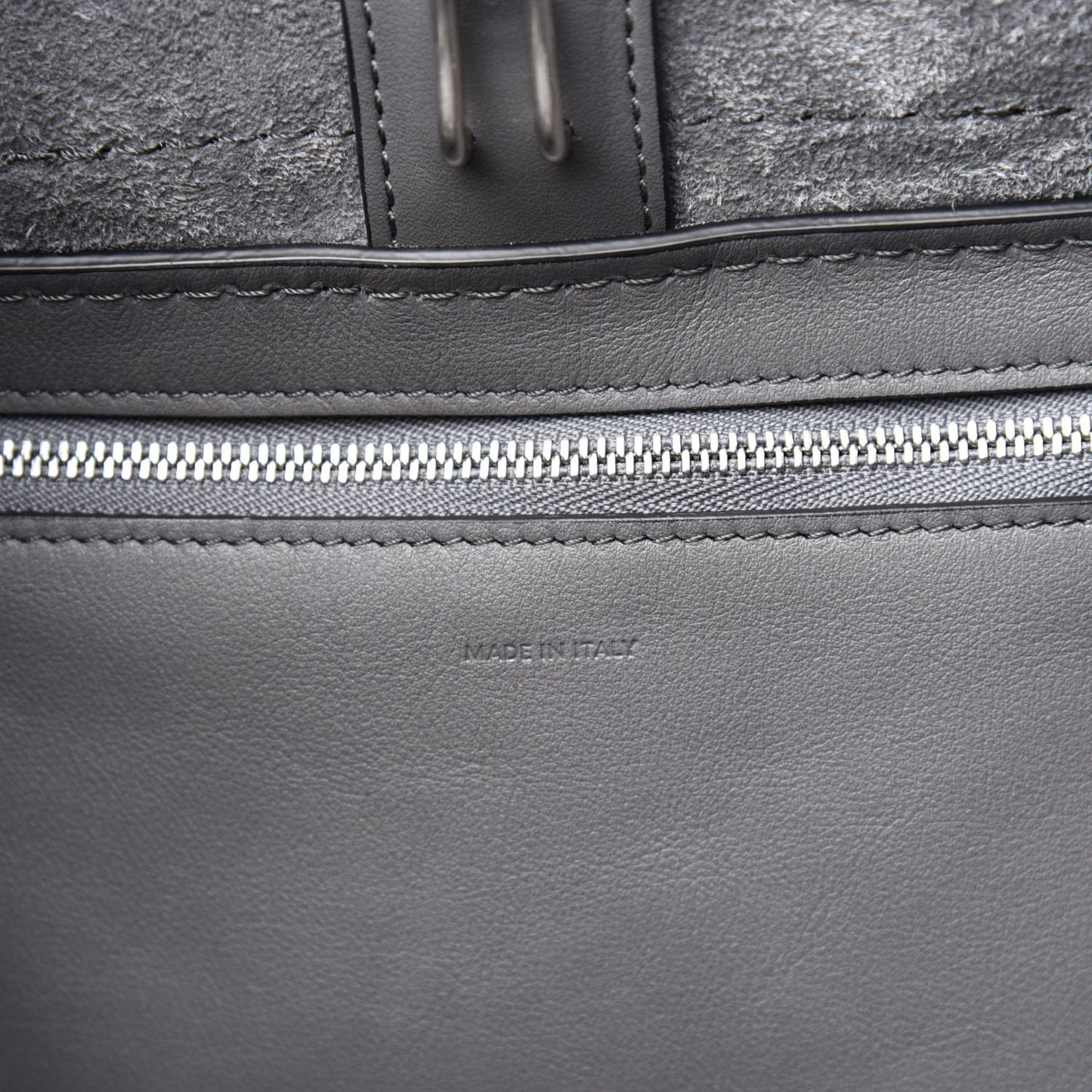 Supple Calfskin Small Big Bag Medium Grey