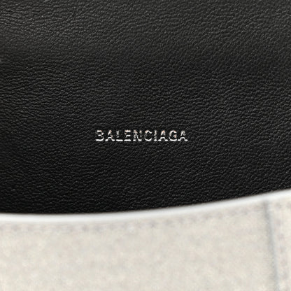 Balenciaga Glitter Fabric Hourglass Top Handle Bag XS Grey 6 of 9