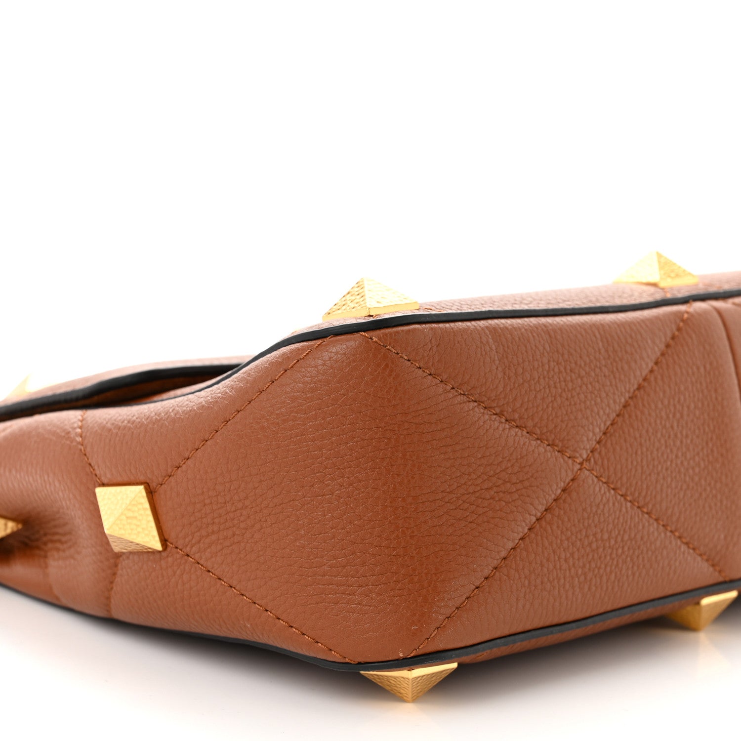 Valentino Garavani Grained Calfskin Large Roman Stud Shoulder Bag Selleria 8 of 10