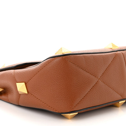 Valentino Garavani Grained Calfskin Large Roman Stud Shoulder Bag Selleria 8 of 10