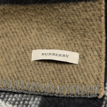 Burberry Wool Cashmere Half Mega Check Blanket Scarf Natural 3 of 4