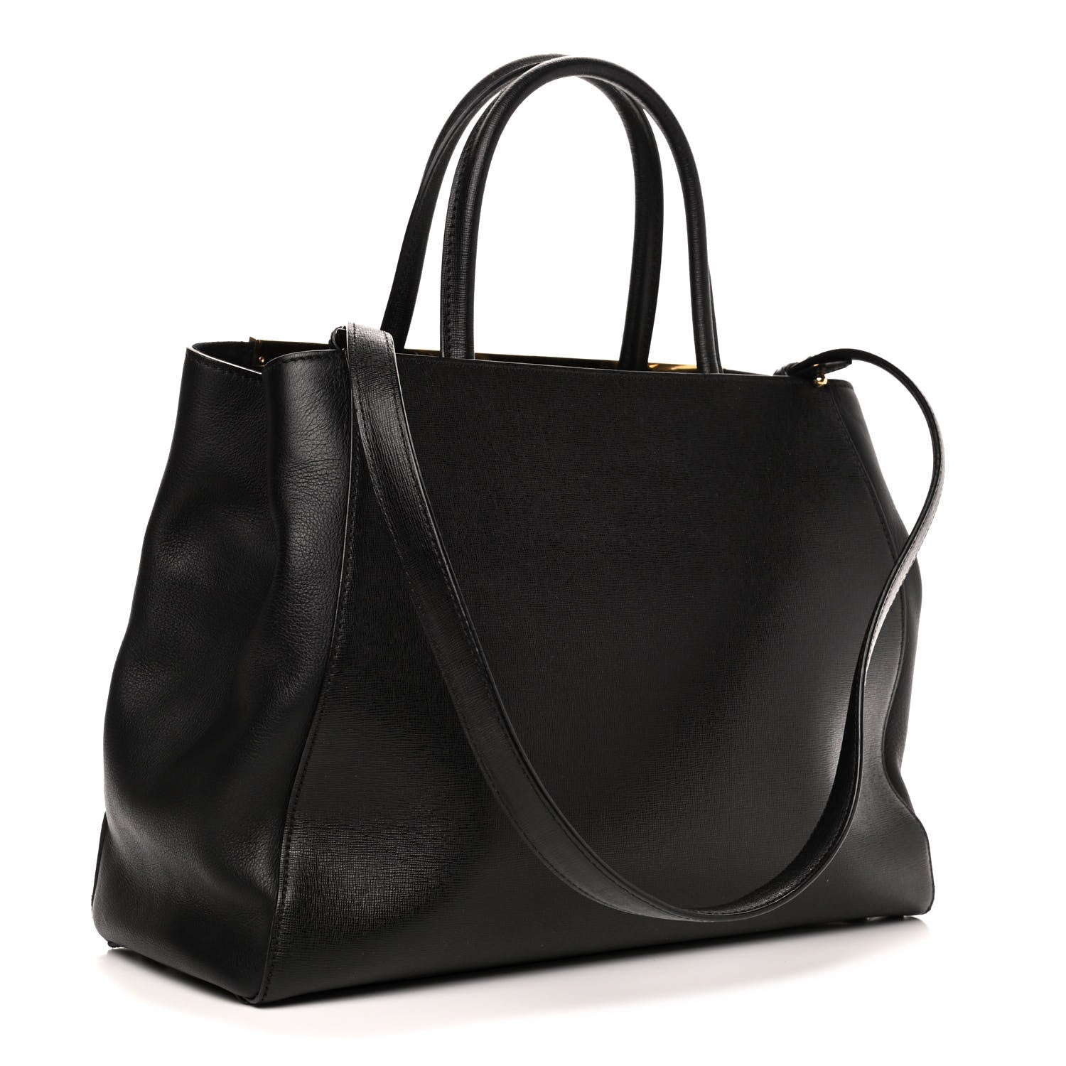 Fendi Vitello Elite Regular 2Jours Tote Black 2 of 4