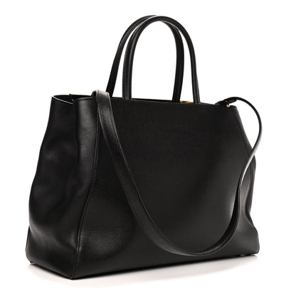 Fendi Vitello Elite Regular 2Jours Tote Black 2 of 4