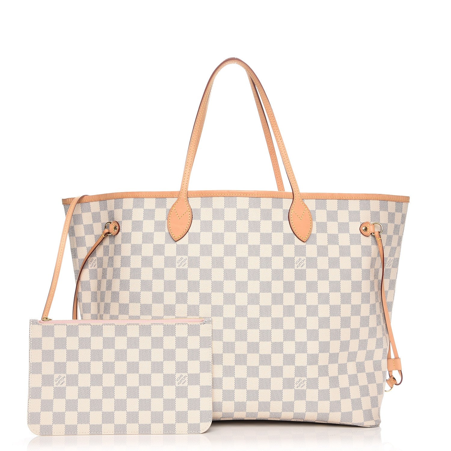 Louis Vuitton Damier Azur Neo Neverfull GM Rose Ballerine 1 of 10