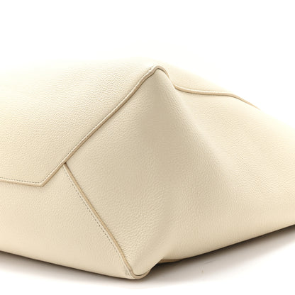 Celine Soft Grained Calfskin Small Belt Cabas Phantom Vanilla 9 of 10