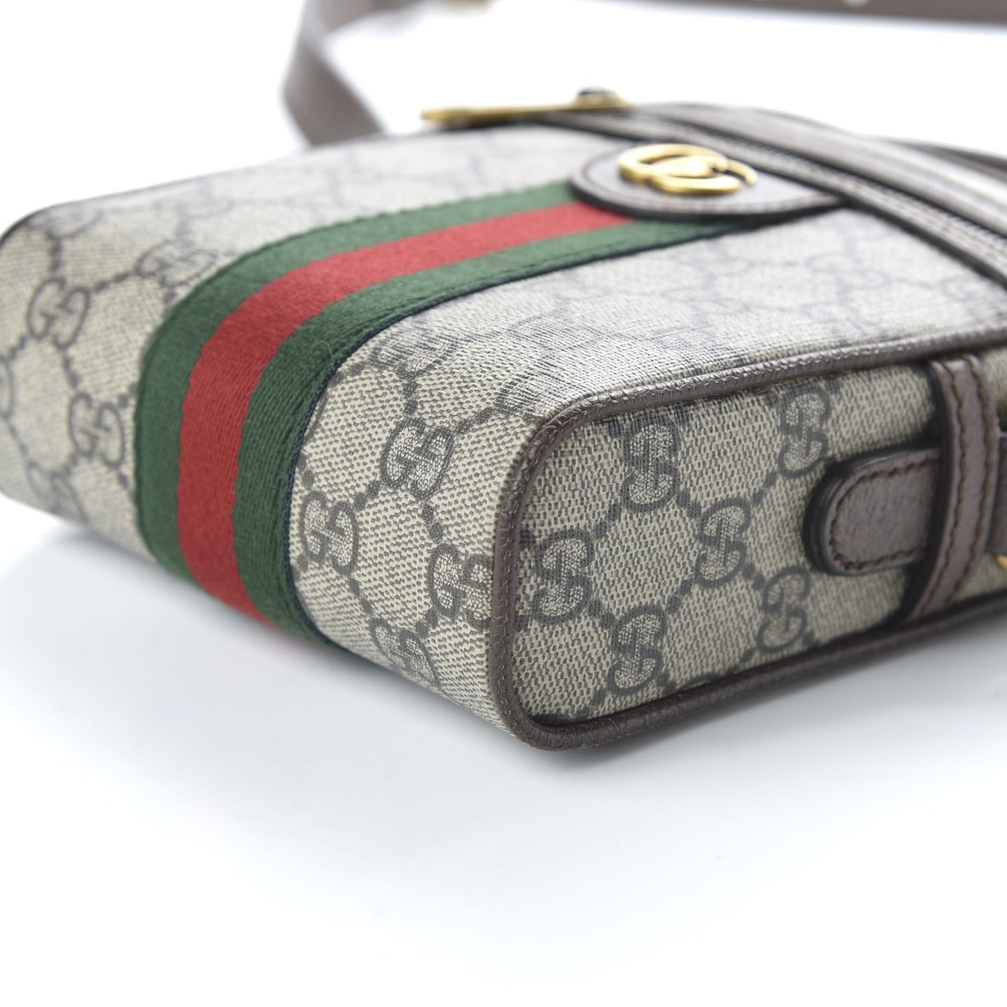 GG Supreme Monogram Web Mini Ophidia Messenger Brown