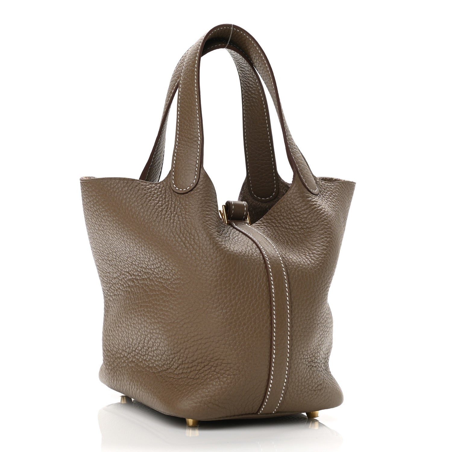 Hermes Taurillon Clemence Picotin Lock 18 PM Etoupe 3 of 11