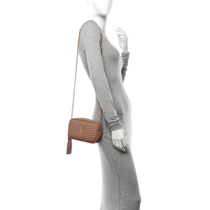 Saint Laurent Grain De Poudre Matelasse Monogram Mini Lou Camera Bag Vintage Peach 2 of 10