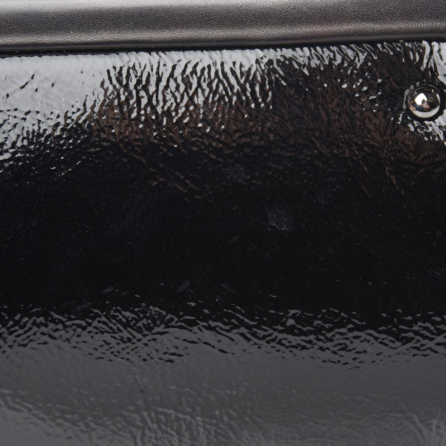 Lambskin Patent Calfskin Brooklyn Patchwork Flap Black