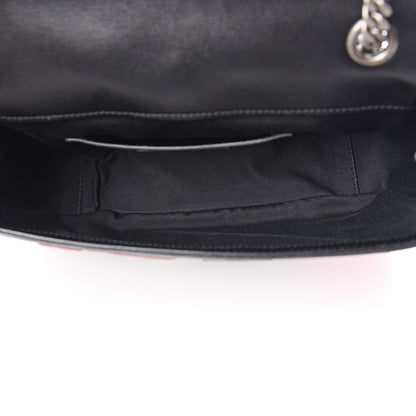 Saint Laurent Calfskin Medium Heart Patchwork Monogram Chain Wallet Black 5 of 11