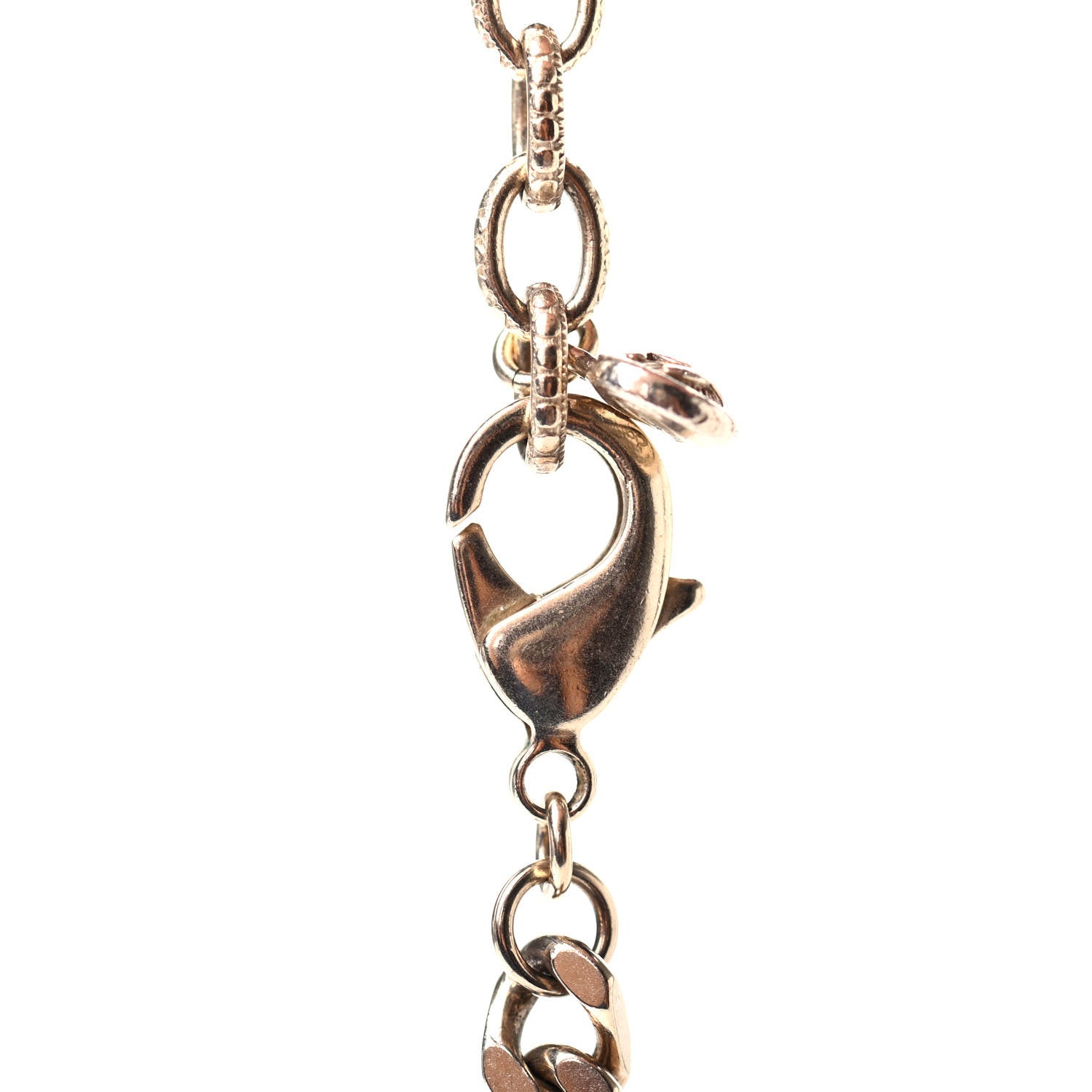 Chanel Beaded Crystal CC Chain Necklace Gold Multicolor 4 of 5