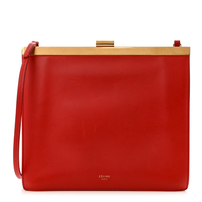 Celine Smooth Calfskin Mini Clasp Bag Red 1 of 15