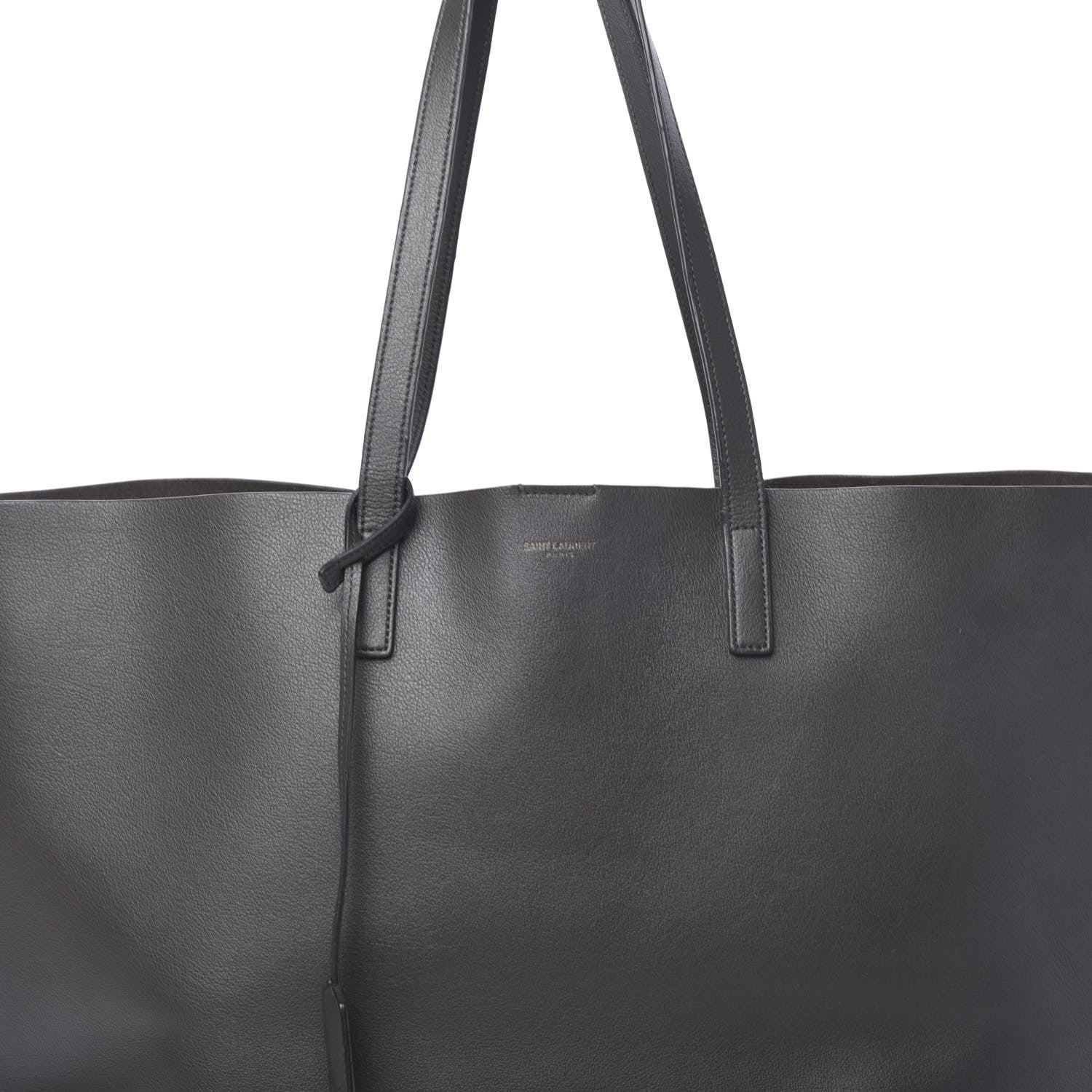 Saint Laurent Calfskin Large Shopping Tote Dark Grey 8 of 16