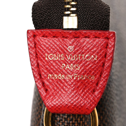 Louis Vuitton Damier Ebene 2019 Christmas Animation Mini Pochette Accessories Red 6 of 7