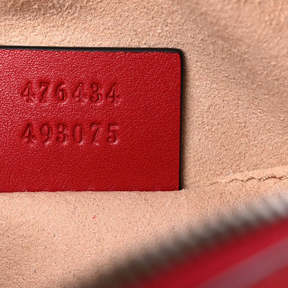 Gucci Calfskin Matelasse GG Marmont Belt Bag 85 34 Hibiscus Red 7 of 12