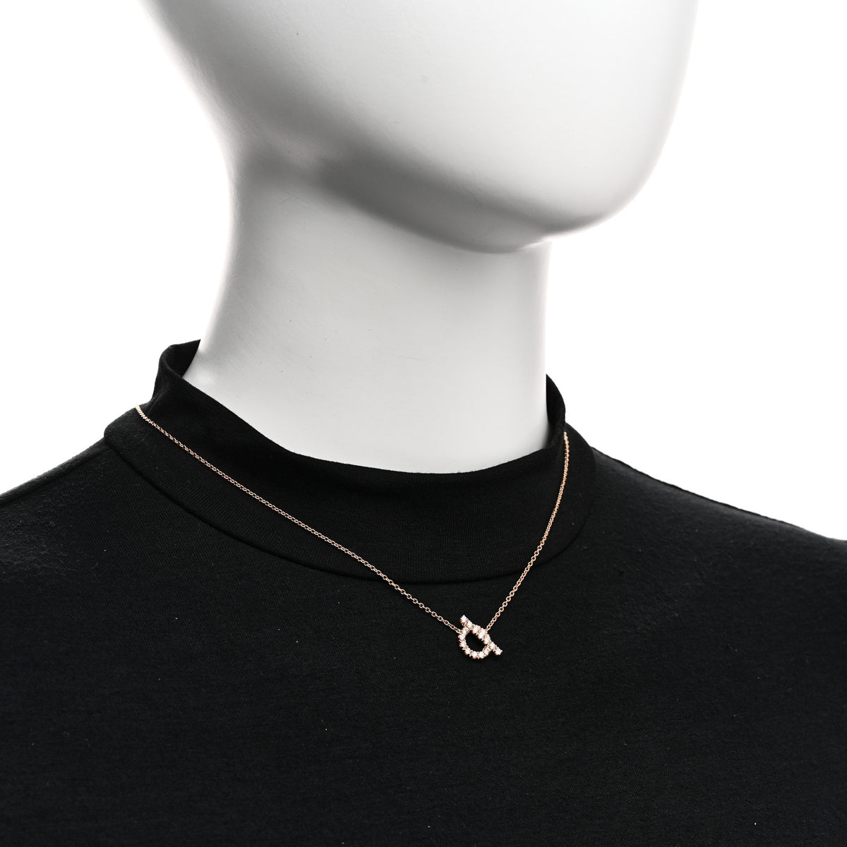 18K Rose Gold Diamond Finesse Pendant Necklace