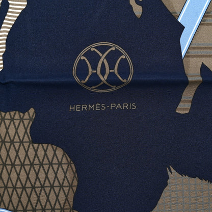 Hermes Silk Cotton Clan Equestre Scarf 70 2 of 5