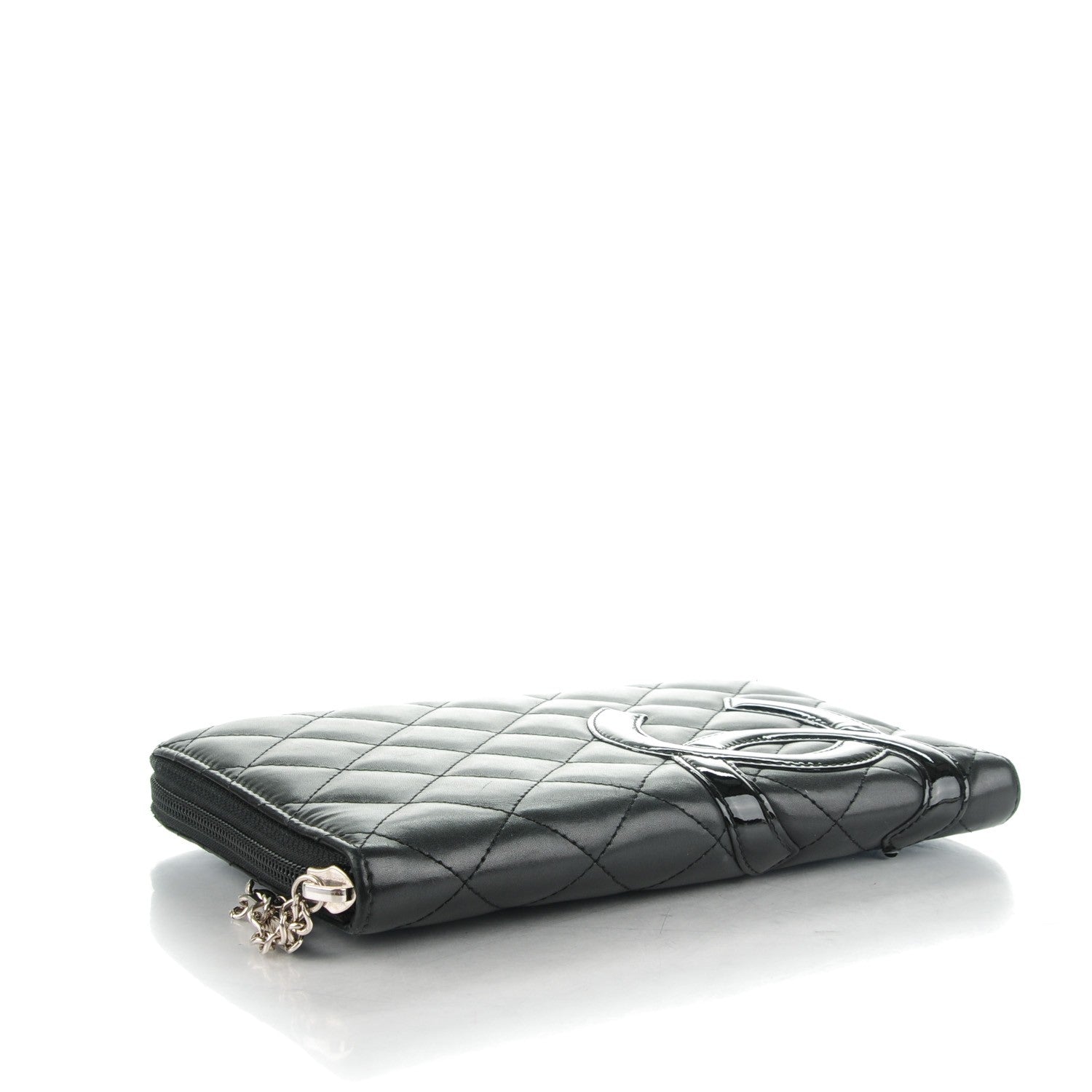 Chanel Calfskin Cambon Zip Around Organizer Wallet Black 4 of 10