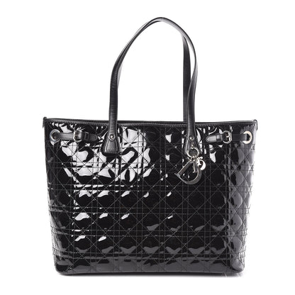 Christian Dior Patent Cannage Medium Panarea Tote Black 1 of 9