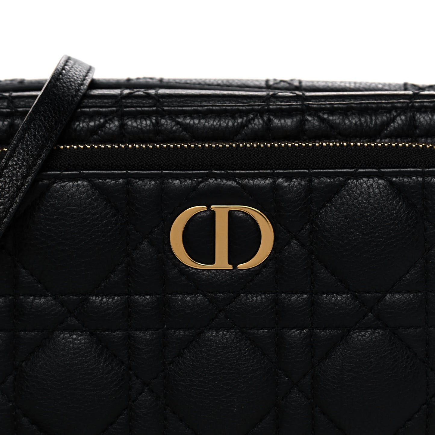 Supple Calfskin Caro Double Pouch Black