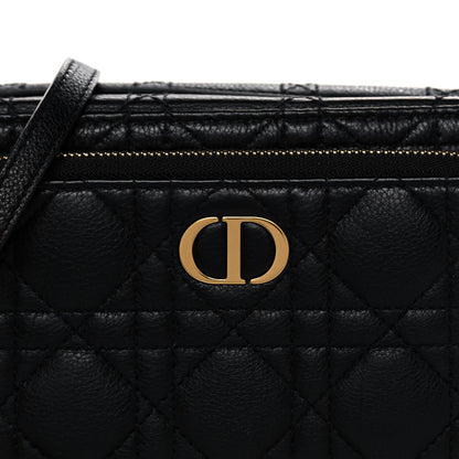 Christian Dior Supple Calfskin Caro Double Pouch Black 8 of 13