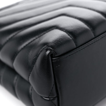 Saint Laurent Calfskin Y Quilted Monogram Monochrome Small Loulou Chain Satchel Black 10 of 15