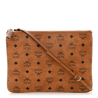 MCM Visetos Original Medium Pouch Cognac 1 of 10
