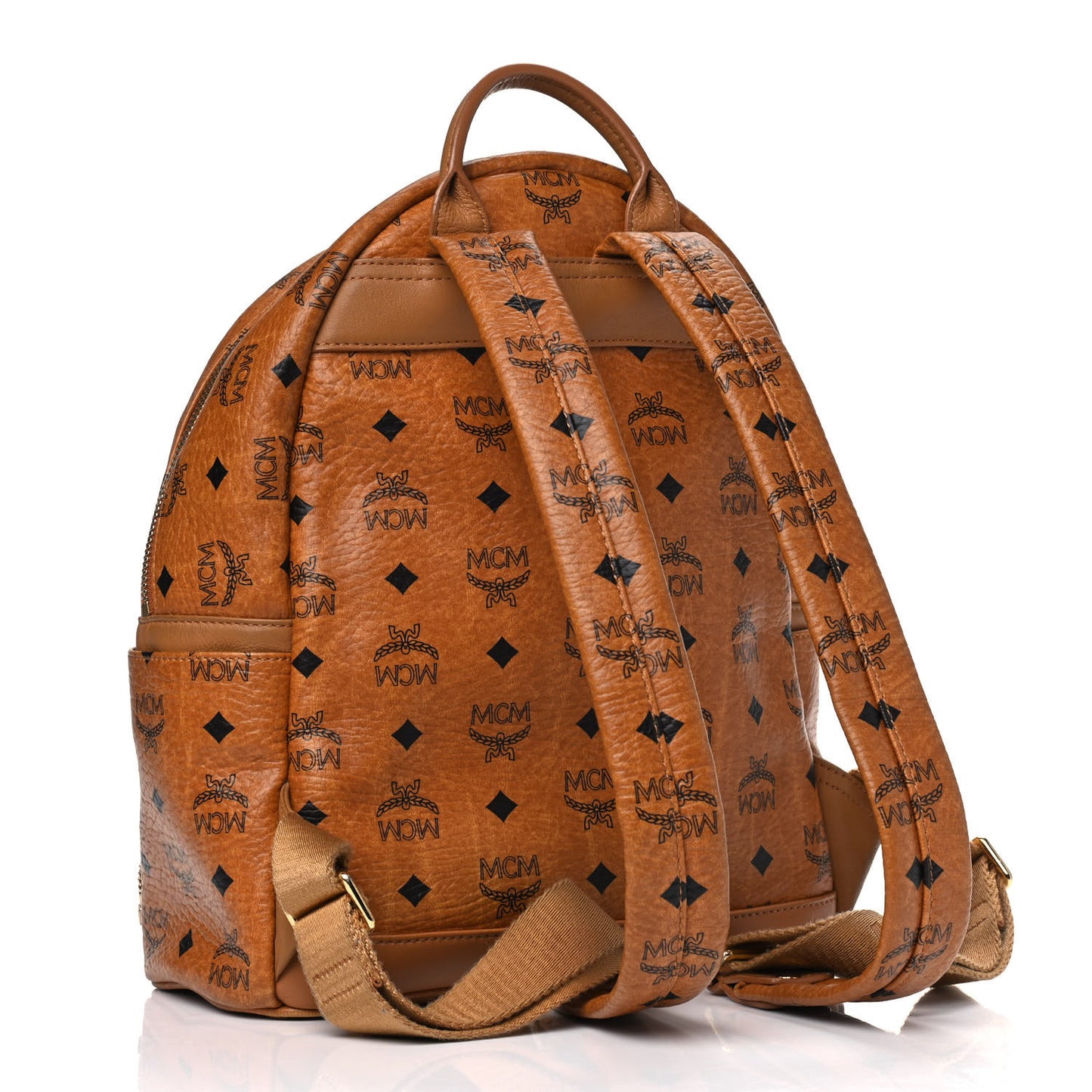 Visetos Studded Small Dual Stark Backpack Cognac