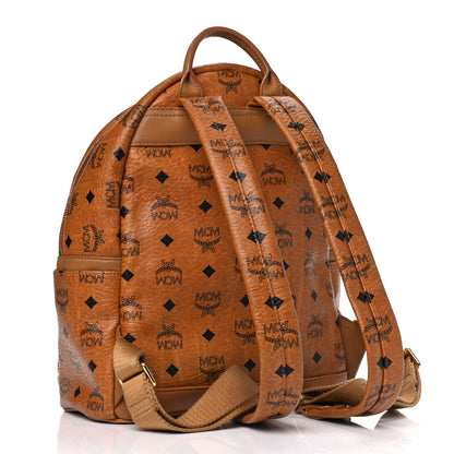 MCM Visetos Studded Small Dual Stark Backpack Cognac 2 of 10