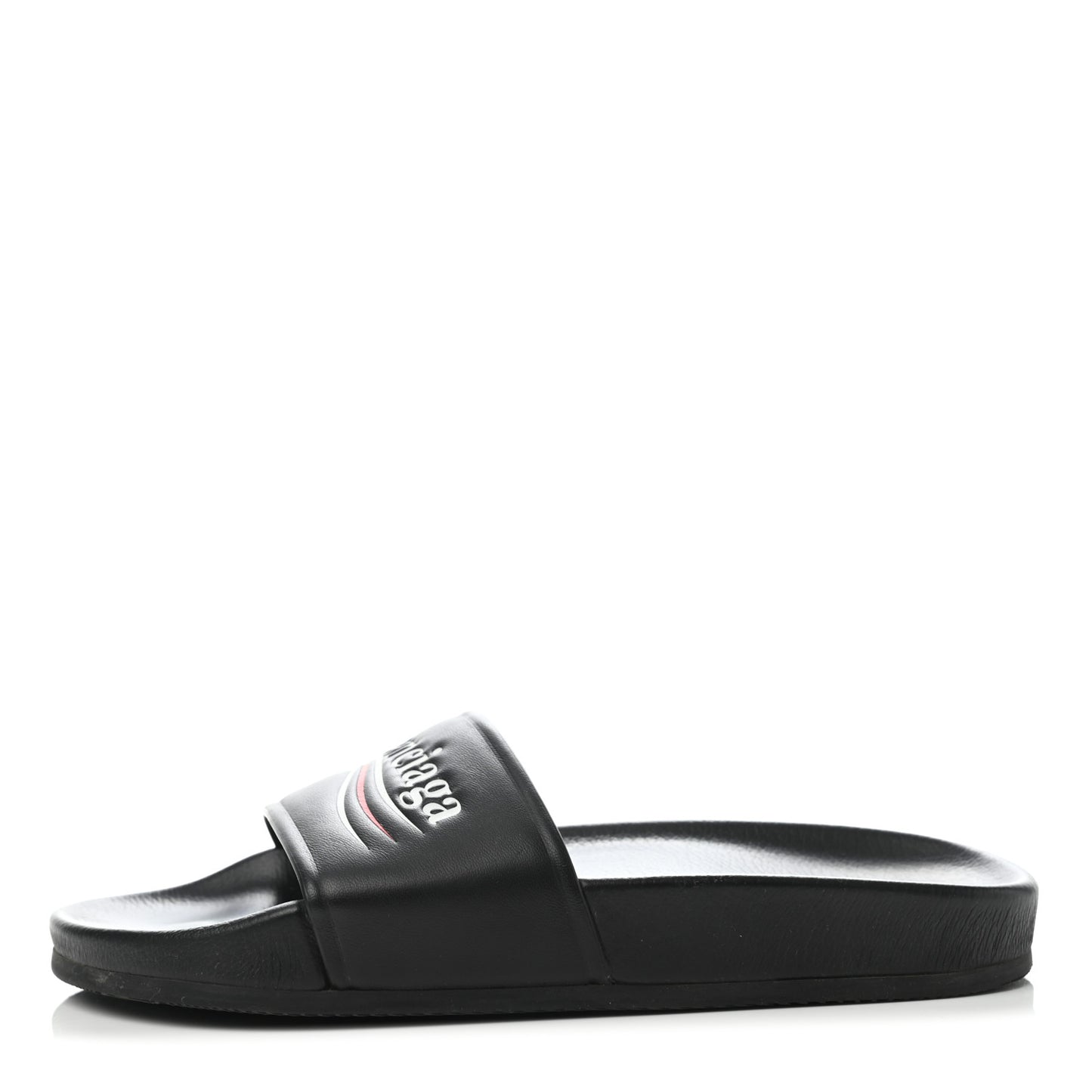 Nappa Political Campaign Logo Womens Pool Slide Sandals 36 Black White Vermillon