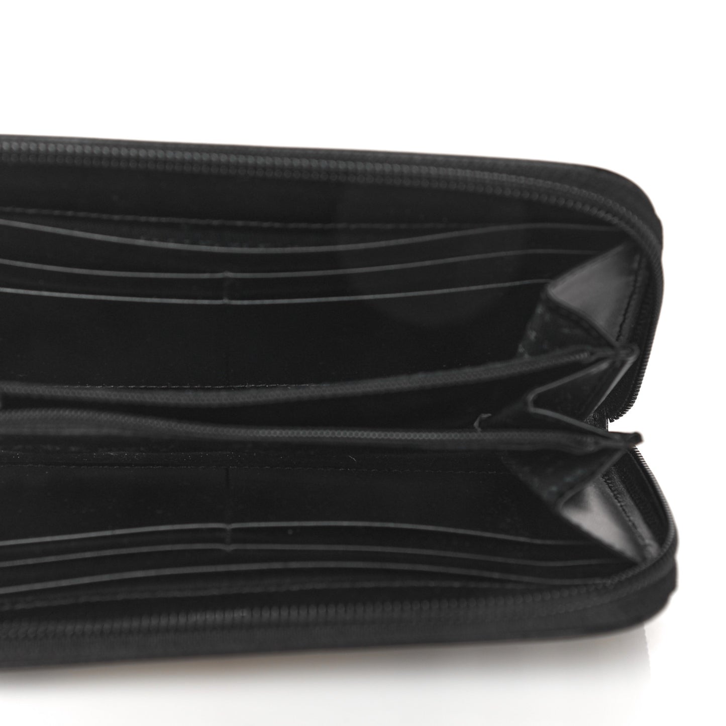 House Check Large Ziggy Zip Around Wallet Black