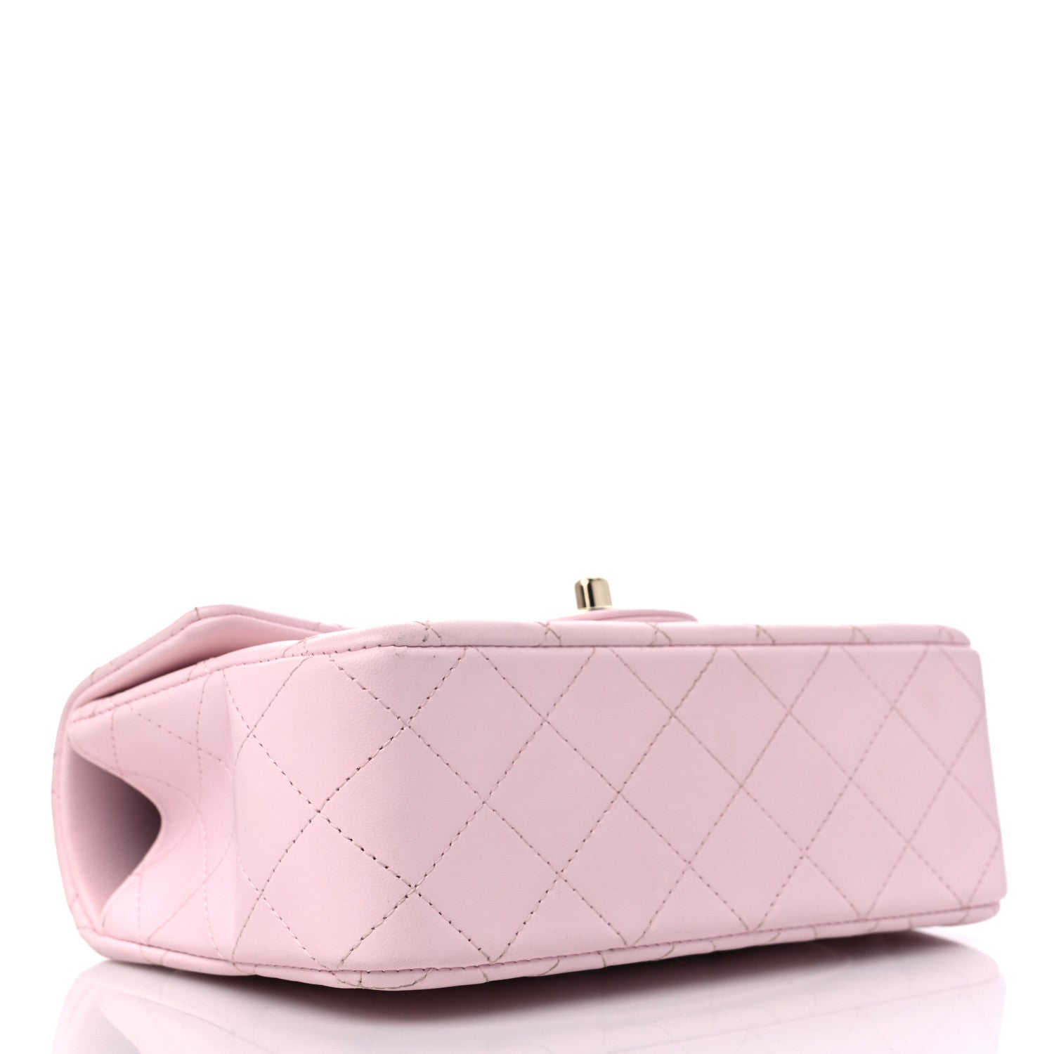 Chanel Lambskin Quilted Mini Top Handle Rectangular Flap Light Pink 4 of 12