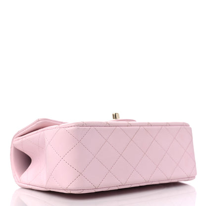 Chanel Lambskin Quilted Mini Top Handle Rectangular Flap Light Pink 4 of 12