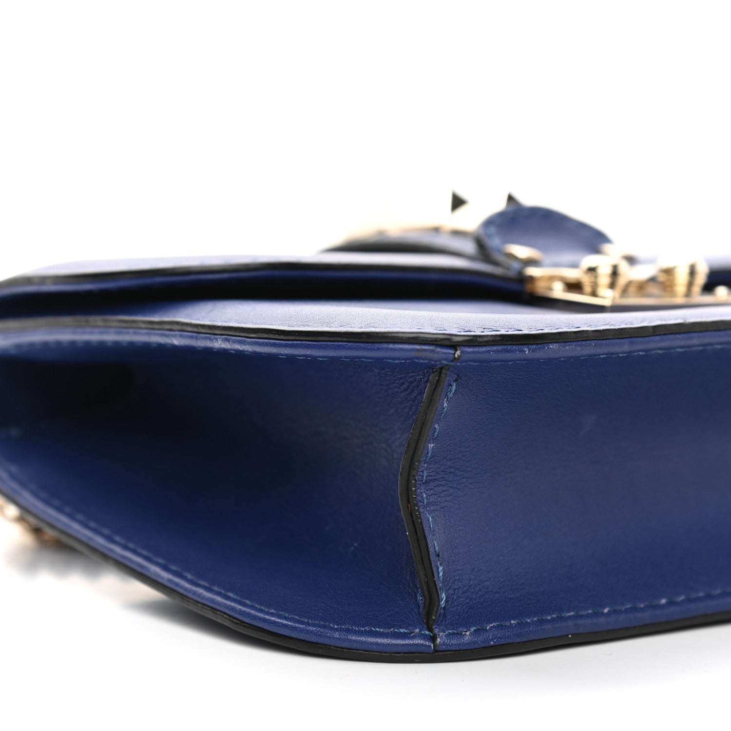 Valentino Garavani Vitello Small Glam Lock Rockstud Flap Blue China 8 of 14