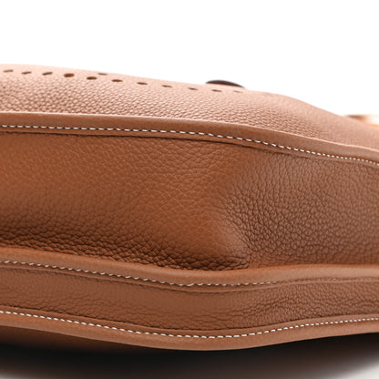 Hermes Taurillon Clemence Evelyne III PM Gold 10 of 10