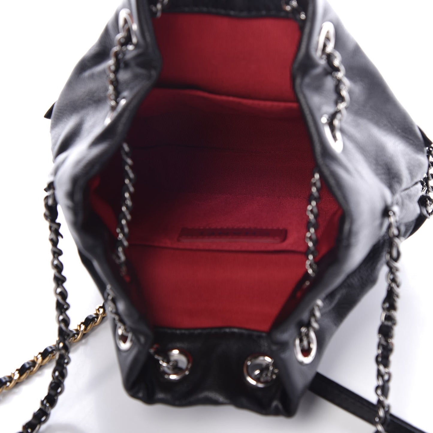 Calfskin Quilted Small Gabrielle Bucket Black