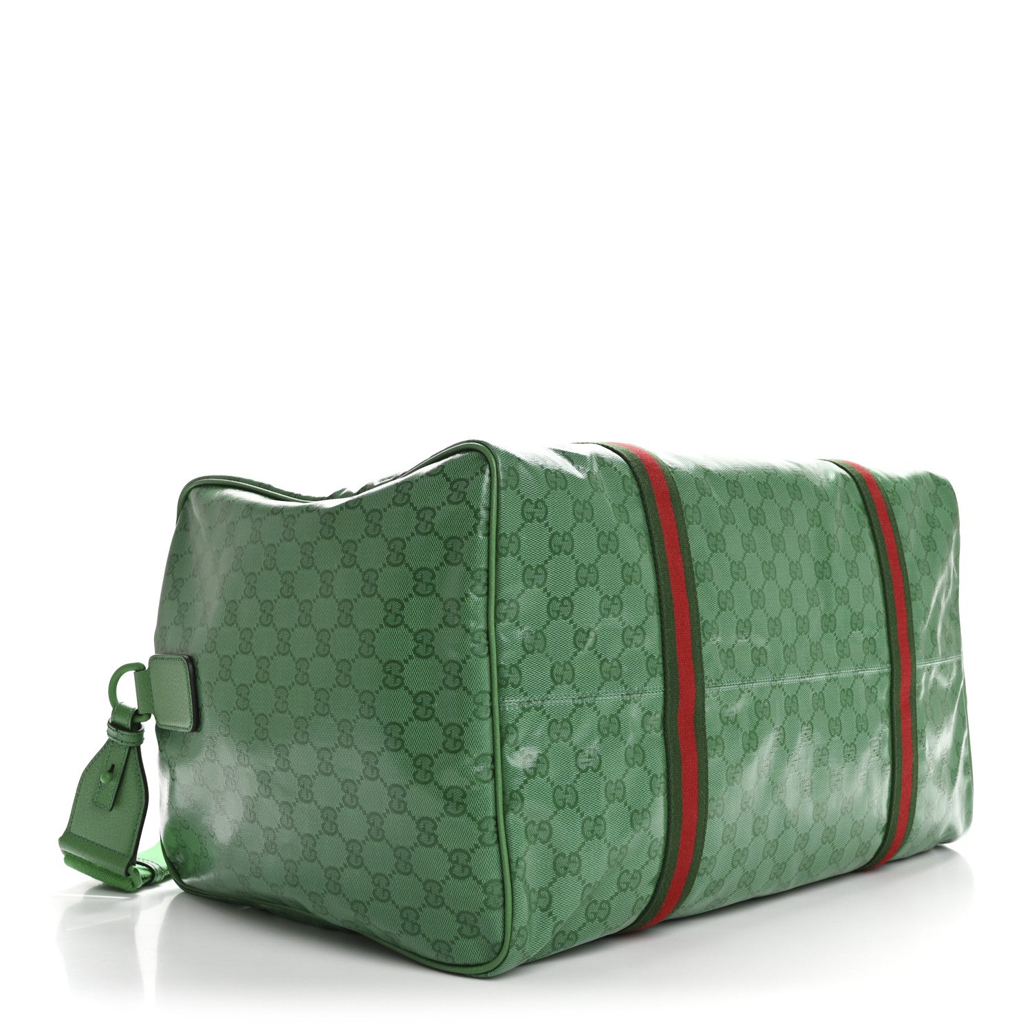Gucci Crystal Monogram Web Medium Duffle Bag Green 3 of 9