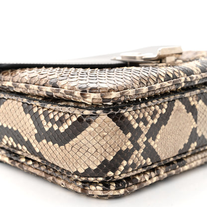 Celine Calfskin Snakeskin Medium C Bag Black 8 of 9