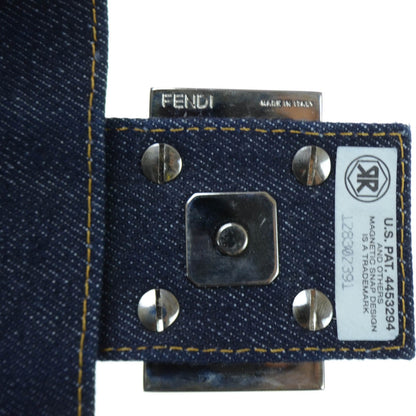 Fendi Denim Embroidered Baguette Multicolor 9 of 12