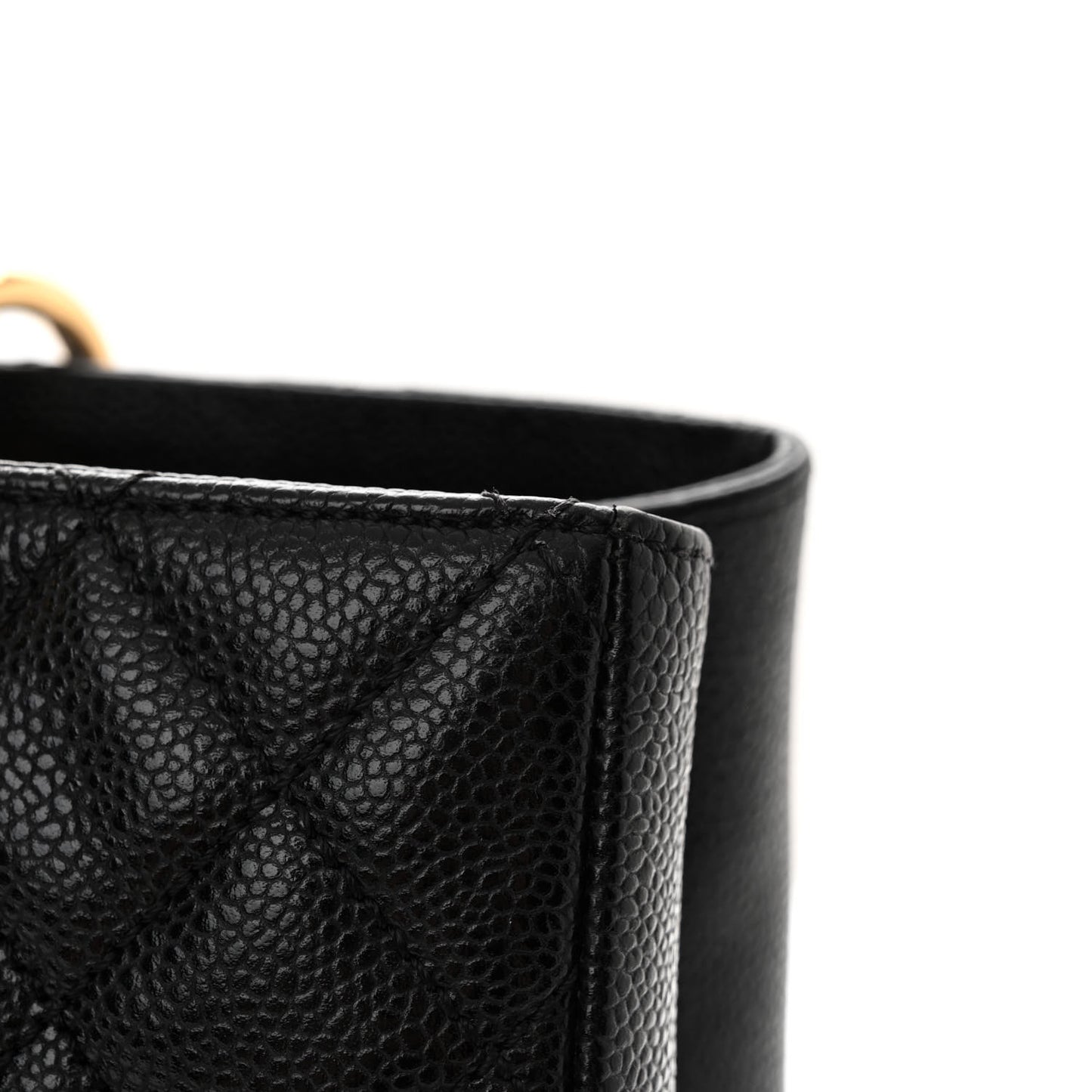 Caviar Quilted Grand Shopping Tote GST Black