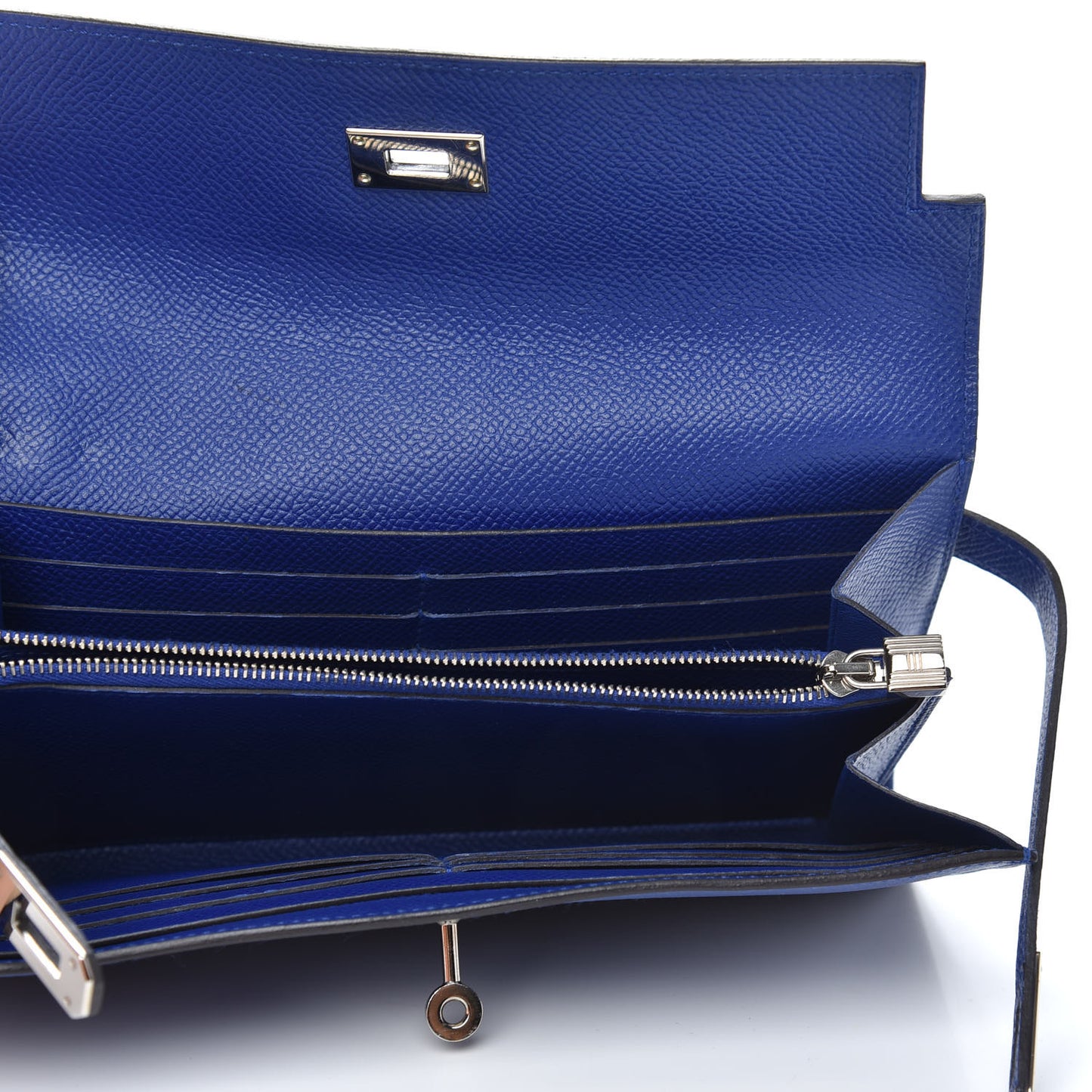 Epsom Kelly Longue Wallet Bleu Electrique