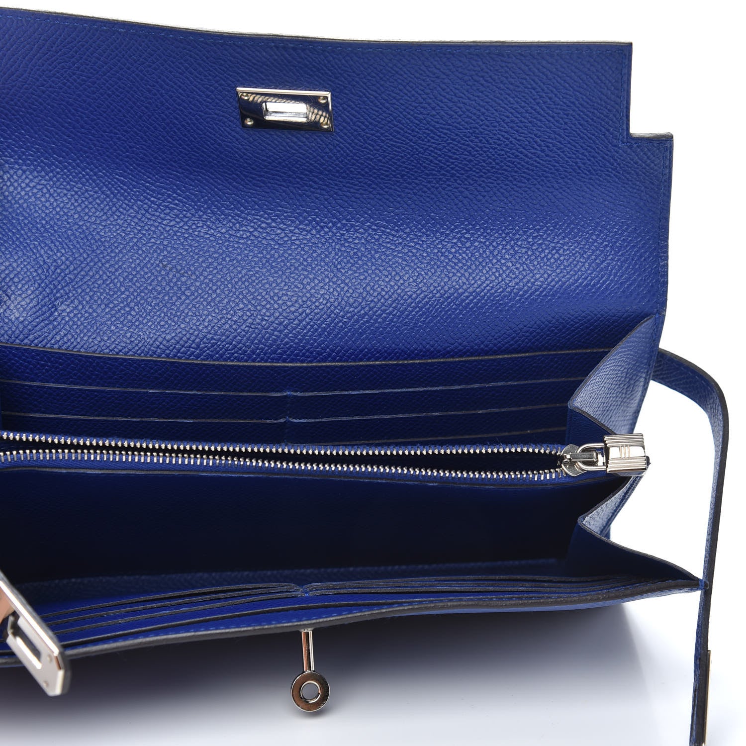 Hermes Epsom Kelly Longue Wallet Bleu Electrique 5 of 11