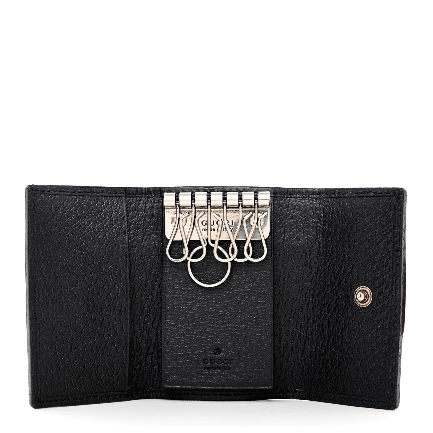 GG Supreme Monogram Web Ophidia 6 Key Holder Case Beige Blue