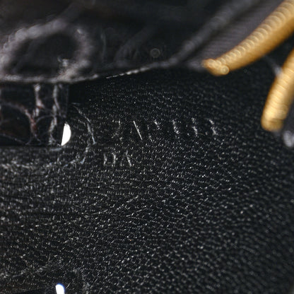 Hermes Shiny Porosus Crocodile Kelly Sellier 25 Black 7 of 11